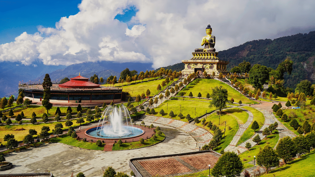Holiday Destinations 2026 featuring Kashmir mountains, Goa beaches, Jaipur heritage, Kerala backwaters, Manali landscapes, Sikkim hills and other popular travel places in India.